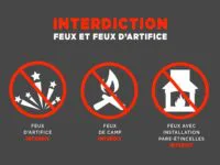 Interdiction de faire des feux et d’utiliser des feux d’artifice