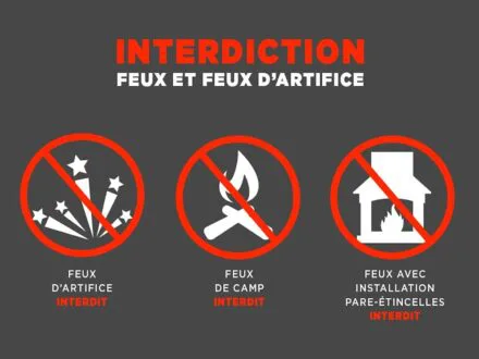 Interdiction de faire des feux et d’utiliser des feux d’artifice