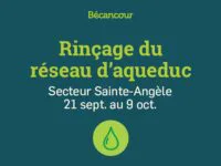 Rinçage du réseau d’aqueduc – Secteur Sainte-Angèle