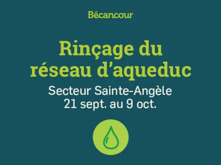 Rinçage du réseau d’aqueduc – Secteur Sainte-Angèle
