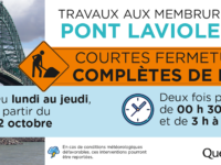 Courtes fermetures du pont Laviolette à prévoir