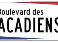 Plaques toponymiques aux couleurs acadiennes | secteur Saint-Grégoire