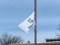 Mise en berne du drapeau de la Ville
