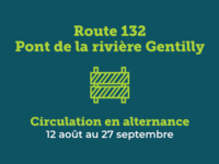 Info-travaux | Travaux de reconstruction du pont situé sur la route 132