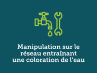 Manipulation sur le réseau entraînant une coloration de l’eau | Plateau-Laval, secteur Sainte-Angèle
