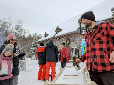 Rallye, raquettes et cabane à sucre au Moulin Michel