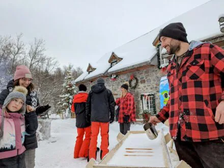 Rallye, raquettes et cabane à sucre au Moulin Michel