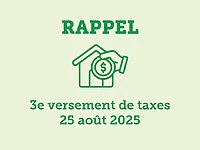 3e versement de taxes - 25 août 2025 