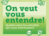 Programmation d'activités : partagez vos besoins et intérêts !