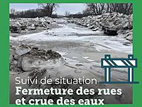 Crue des eaux : suivi de situation et réouverture partielle des rues